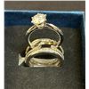 Image 1 : LOT OF 3 MATCHING FIT TOGETHER RINGS, MOISSANITE, SIZE:6
