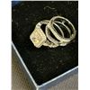 Image 1 : LOT OF 2 WEDDING RING BRIDAL SET , MOISSANITE, SIZE: 5