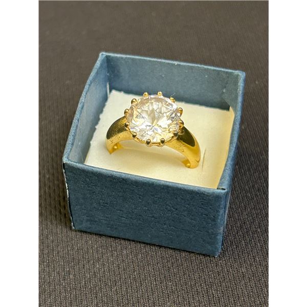 RING  WITH MOISSANITE , SIZE: 9