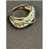 Image 2 : RING  WITH  BLUE MOISSANITE , SIZE: 9
