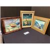 Image 2 : LOT OF 3  PAINTINGS OIL ON CANVAS