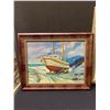 Image 3 : LOT OF 3  PAINTINGS OIL ON CANVAS