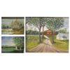 Image 1 : LOT OF 3  PAINTINGS OIL ON CANVAS