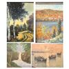 Image 1 : LOT OF 4 PAINTINGS OIL ON CANVAS (2 IN FRAME)