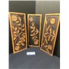 Image 1 : LOT OF 3 CARVED WOOD WALL ARTS