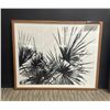 Image 2 : ARTWORK - PALM LEAVES IN NICE BROWN FRAME