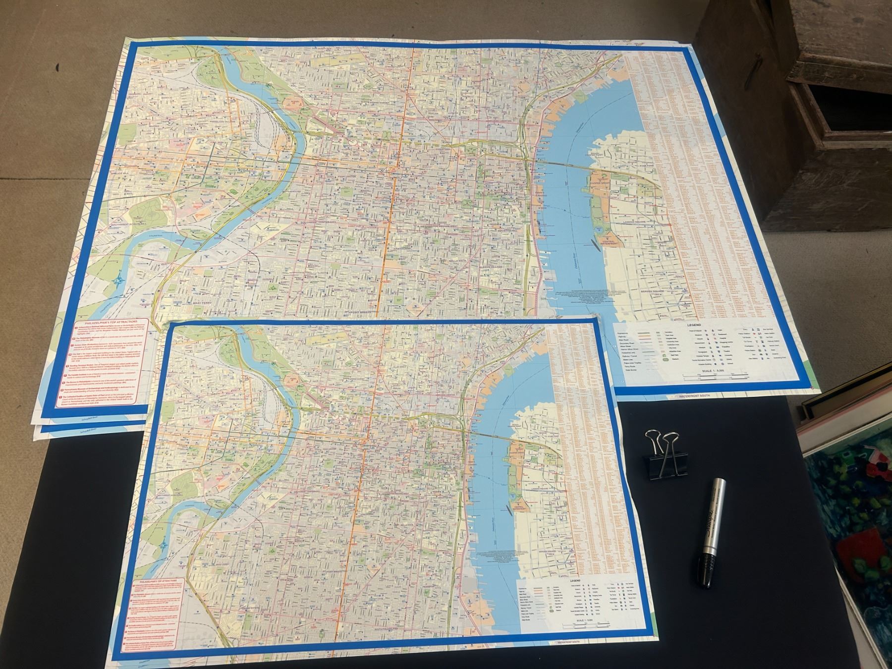 Philadelphia Abstract Map LOT OF 5 MAPS PRINTED OF PHILADELPHIA - Continental Auctioneers