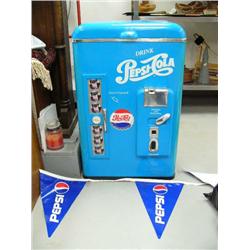 Pepsi-Cola cooler 35" tall; Pepsi-Cola flags.Pepsi-Cola hanging lamp (39)