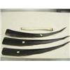Image 1 : 15" oosik with baleen and ivory with gold nugget on the end by Paul Tiulana; 3 32" long pieces of ba