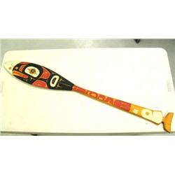 47" yellow cedar Tlingit canoe paddle (39)