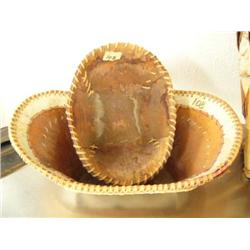 Pair of birch bark baskets- 1 is 12" by Ellen Savage from Holy Cross, Alaska other is 8" (39)