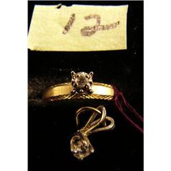 Diamond ring and diamond pendant about 20 point diamonds (27)