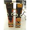 Image 1 : 2 Southeast style totem poles- 1 is 36" tall and other is 37" tall (39)