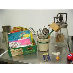 1-gal. daisy churn; small Kewpie doll; etc. (39)