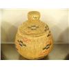 Image 1 : Super museum quality 11" grass basket from Bethel area blue and red designs (39)