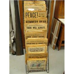 Collection of historic newspapers- 1925 San Fransisco Examiner; collection of newspapers on the Worl