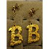 Image 2 : Lot of gold nugget initials: 4 B's; mushroom (27)
