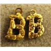 Image 3 : Lot of gold nugget initials: 4 B's; mushroom (27)