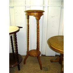 Tall wooden pedestal stand (39)