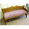 Image 1 : Padded wooden bench possibly church pew (39)