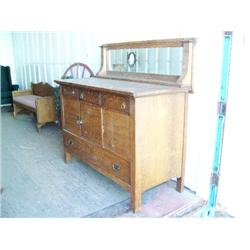 Quartersawn oak mission style buffet American (46)