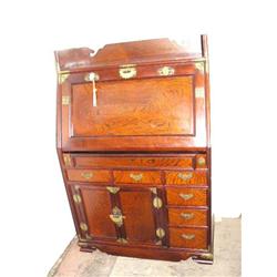 Chinese drop front desk with beautifully fitted interior and lift up storage compartment (46)