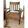 Image 1 : Quartersawn Oak mission style armchair American (46)