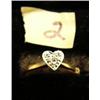 Image 1 : Heart shaped lady's diamond ring size 7-1/4 (27)