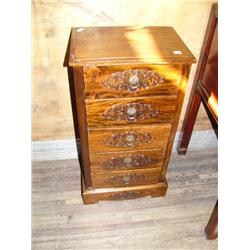 Carved 5-drawer chest (300)