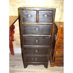 6-drawer chest with black finish h.41", l.17", d.15" (300)