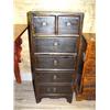 Image 1 : 6-drawer chest with black finish h.41", l.17", d.15" (300)