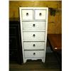 Image 1 : 7-drawer 2-door black chest h.34", l.54", d.17" (300)