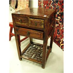 3-drawer night stand c.1860 h. 31", l. 17", d. 17" (300)