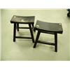 Image 1 : Pair of black stools damage on 1 leg h. 19" (300)