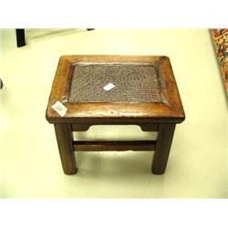 c.1900 oak stool 13" tall (300)