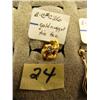 Image 1 : Cornflake size natural gold nugget with approx. 20 point diamond a tie-tack (27)