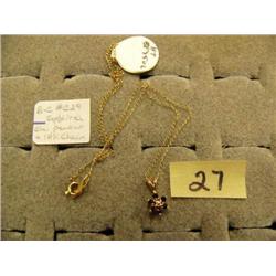 Sapphire with diamond pendant 14 K gold (27)