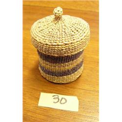 2" extremely tight Alaska Native basket (2)
