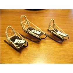 3 small 3-1/2" baleen sleds (2)