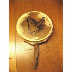 CHOICE OF: Jacob Otten Native drum with whale bone handles (2)