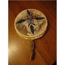 CHOICE OF: Jacob Otten Native drum with whale bone handles (2)