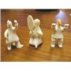 Image 1 : Group of 3 ivory carved dancers about 2-1/2" tall by J. Koyuk (500)