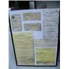 Image 2 : 3 frames of historical documents: assorted letters from famous people having to do with Williams Sew