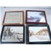 Image 1 : Lot of 4 frames: 3 early Seward, Alaska photos; 4th is receipt from the Territory of Alaska (39)