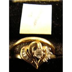 Wedding set with many diamonds in a heart shape (27)