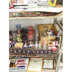 Very large lot of approx. 100 pieces of Pepsi-Cola collectibles including ice bucket, lights, banks,