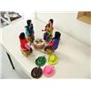 Image 2 : Lot of 8 Native American dolls; bow; wall hanging Eskimo dancer Meribeth; 14-1/2" totem pole candle 