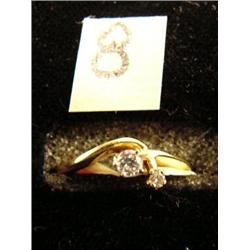 2-diamond lady's ring size 4-1/2 (27)