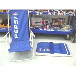 Approx. 25 pieces of Pepsi-Cola collectibles: 2 beach chairs, 2 cars, 3 airplanes, Pepsi can clock, 