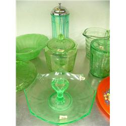 10" heart handled candy dish; covered candy dish; straw dispenser (39)